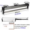 Extendable Pull Out Closet Rod - Wardrobe Pull-Out Trousers Rack, 201 Steel Finish Sliding Closet Rod With 2 Sliding Rails, Adjustable 30-80cm Extendable Clothes Rail, Space Saving Hanger Rod(600MM/23 view 2