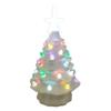 Christmas Tree Lamp,Retro Ceramic Christmas Tree,Mini Christmas Tree with Lights Tabletop Ceramic Christmas Tree Night Light Decorations for Home Kitchen Office (C) view 1