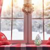 Christmas Tree Lamp,Retro Ceramic Christmas Tree,Mini Christmas Tree with Lights Tabletop Ceramic Christmas Tree Night Light Decorations for Home Kitchen Office (C) view 4