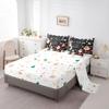 Erosebridal Christmas Queen 7 Piece Comforter Set Snowman Santa Claus Bedding Set Xmas Pine Tree Leaves Snowflake Bed in A Bag with Sheets for Kids Adults Winter Holiday Happy New Year Bed Set view 4