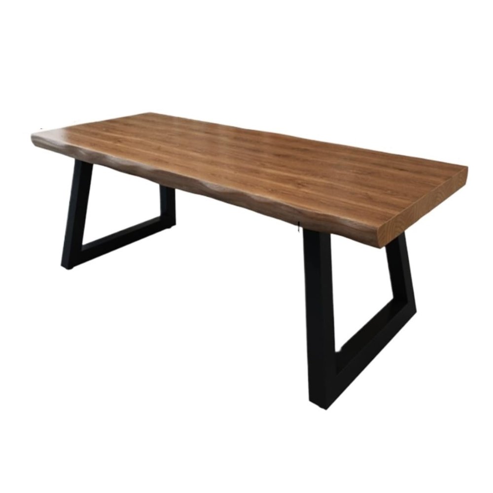 YHKJLYH Computer Desk Office Desk Study Table Solid Wood Computer Desk Modern Wrought Iron Frame Office Desk Workbench for Home, Desktop Thickness 5cm Office Work Desk Writing Desk(120x60x75cm)