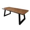 YHKJLYH Computer Desk Office Desk Study Table Solid Wood Computer Desk Modern Wrought Iron Frame Office Desk Workbench for Home, Desktop Thickness 5cm Office Work Desk Writing Desk(120x60x75cm) view 1