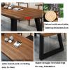 YHKJLYH Computer Desk Office Desk Study Table Solid Wood Computer Desk Modern Wrought Iron Frame Office Desk Workbench for Home, Desktop Thickness 5cm Office Work Desk Writing Desk(120x60x75cm) view 4