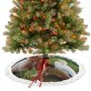 Halloween Tree Skirt,Dog and A Duck Print Tree Skirt Christmas Decorations,Holiday Tree Skirts for All Seasons view 3