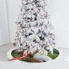 Halloween Tree Skirt,Dog and A Duck Print Tree Skirt Christmas Decorations,Holiday Tree Skirts for All Seasons view 4