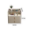 Modern Nightstand with Charging Station, Smart Nightstand, Led Nightstand, Wood Nightstand with Drawers, for Bedroom Living Room(Blue) view 3