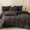 Houseri Dark Brown Comforter Set Full 3 Piece Dark Chocolate Bedding Full Size Lightweight Black Coffee Bed Set Soft Comfy Quilt Blanket Full view 2