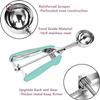 18/8 Stainless Steel Cookie Scoop, 0.8Tbsp/2.5tsp/12.5ml/0.5oz Dough Scoop, Ice Cream Scooper with Trigger Release (Mint Green) view 2