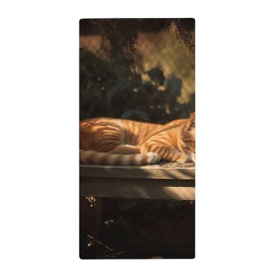 Coral Fleece Bath Towels 28.7 X 13.8 Inches Orange Cat Sleeping Printed Soft Bath Towels for Bathroomfor Shower, Pool, Spa, Gym, Hand Towel for Daily Use, Lightweight Bath Towel Set Absorbent Quick Dr