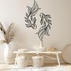 DecoSoul Koi Fish Metal Wall Art, School of Fish Family Interior Wall Decor, Koi Metal Fish Wall Decor, Feng Shui Home Design, Bedroom Decor, Livingroom Decor (Black-13.7 x 7.48 / 35 x 19 cm) view 1