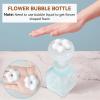 Reusable Soap Dispenser, 250ml Cute Refillable Foaming Hand Soap Pump Bottle Flower Shaped Foam Soap Dispenser Pump Hand Soap Container Refillable Foam Pump Bottles for Hand Soap view 2