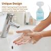 Reusable Soap Dispenser, 250ml Cute Refillable Foaming Hand Soap Pump Bottle Flower Shaped Foam Soap Dispenser Pump Hand Soap Container Refillable Foam Pump Bottles for Hand Soap view 4