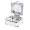 XWXLIJV Chafing Dish Buffet Set 6L Stainless Steel Food Warmer with Glass Lid Catering Warmer for Parties Dinners Catering Buffet Maintains Temperature view 1