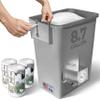 Bags n' Seals 8.75 Gallon Trash Can Under Sink with Hermetic Sealing System, Built-In Bag Dispenser, Pull Out Waste Basket for Kitchen Cabinet, Bathroom & Office, Includes 120 Scented Bags,Made in USA view 1