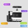 Automatic Dishwasher Soap Dispenser Set, Satisfying Squeeze Double Soap Pump, Premium Sponge Tray, Kitchen Sink Organizer, Instant Refill Soap Holder, 2 Minutes cleanup, Hand Pressed, Modern (Black) view 4