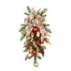 Mokylor 21.6 in Artificial Christmas Teardrop Swags, Xmas Door Stairway Pineneedle Swags Hanging Pendant Teardrop Swags Wreath for Front Door Wall Window Home Xmas Decor (With view 1