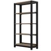 NBF Cortez Five Shelf Bookcase - Laminate Office Bookcase with Durable Fixed Shelves, Powder Coated Steel Frame - Book Shelf for Living Room, Home, Office, 38" W x 68" H view 3