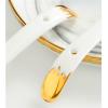 Jingzai202405 Soup Spoons 1 Piece Asian Large Soup Spoons, White Rice Spoons, Chinese Won Ton Soup Spoon with Golden Decorative Edges Serving Spoons view 3