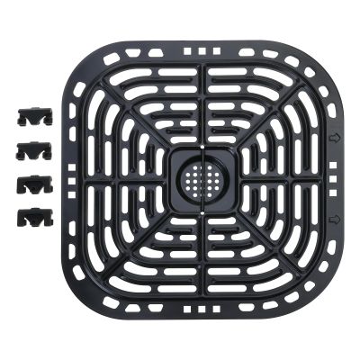 Air Grills Pans Accessories For 4 Quart Air Fryers Vegetables Meals Square Stainless Steel Crisper Plate
