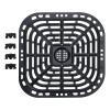 Air Grills Pans Accessories For 4 Quart Air Fryers Vegetables Meals Square Stainless Steel Crisper Plate view 1