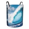 Big Ocean Wave HD print Dirty laundry basket Foldable round tote bag Home decor Easy collection gift basket view 2