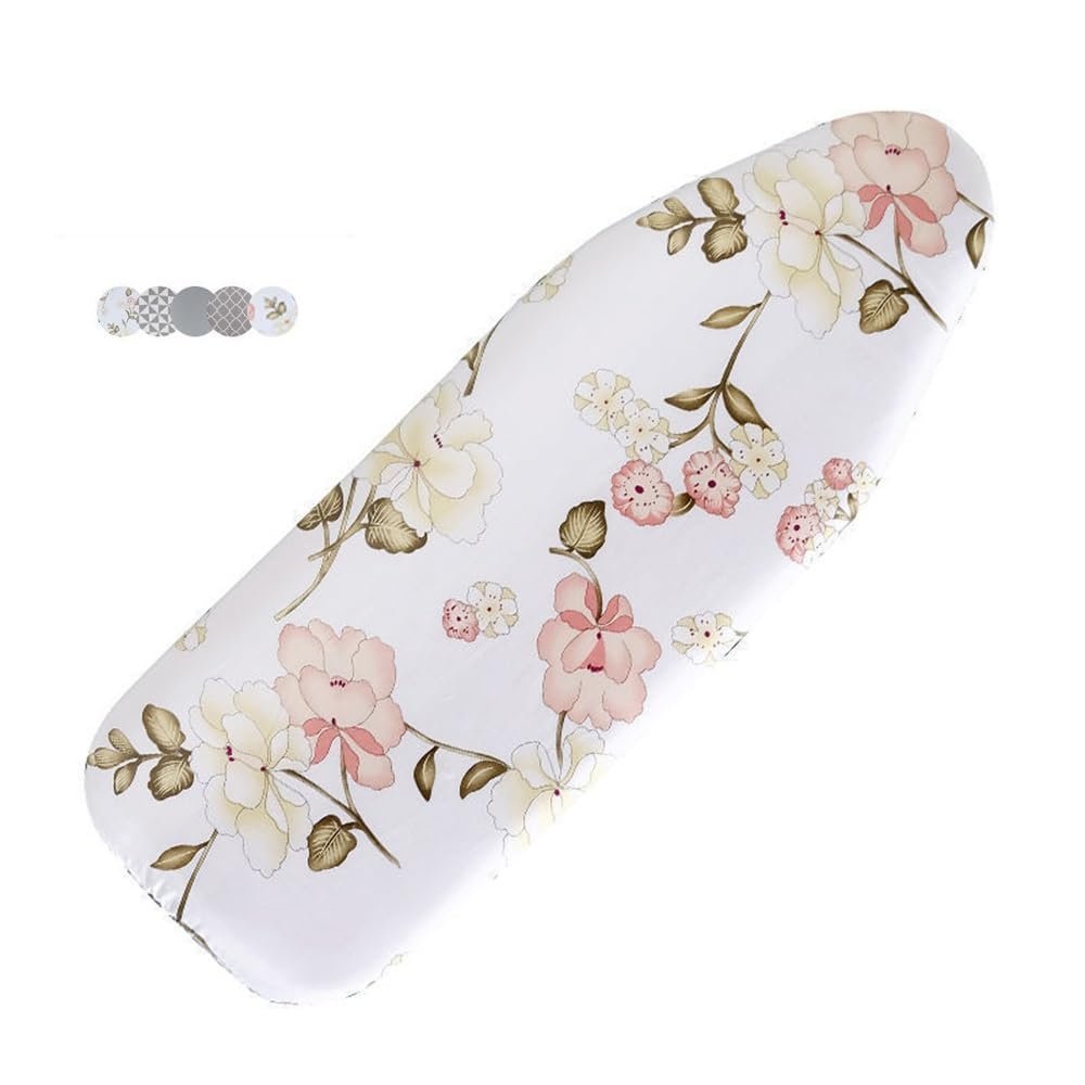 LIVCHLOE Silver Ironing Board Cover and Pad 1236in 14 44in 1848in Replacement Ironing Board Cover, Elastic Edges - Standard Size(Pink,18"x48"/120x40cm)