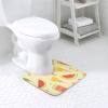 JEKYQ U-Shaped Floor Mat Bathroom Rugs Bath Mat Watermelon Ice CreamBath Rugs U-Shaped Toilet Seat Mat for Bathroom Home Decor Non-Slip U Bathroom Rug Mats for Shower Tub view 2