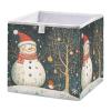 Bolaz Snowman and Bird Closet Organizers Storage Cubes Storage Bins Shelf Baskets Containers for Home Room Office,Square view 1