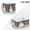 Bolaz Snowman and Bird Closet Organizers Storage Cubes Storage Bins Shelf Baskets Containers for Home Room Office,Square view 3