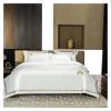 GLAMDIA High-end Bedding Set Luxury Gold Stripe Embroidery White Egyptian Cotton Duvet Cover Bed Sheet Pillowcases Home Textile,Bed view 1