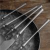 Jingzai202405 Soup Spoons Retro Matte Metal Soup Spoons 2-Piece Premium Stainless Steel Spoons Round Spoons, Silver Soup Spoons Spoon Set Flatware Set Serving Spoons view 3