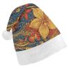 Adult Christmas Hat, Comfort Christmas Santa Hat Xmas Hat Carved Lines Printed Christmas Hats for Unisex view 1
