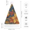 Adult Christmas Hat, Comfort Christmas Santa Hat Xmas Hat Carved Lines Printed Christmas Hats for Unisex view 2