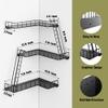 WOPITMER Fire Escape Wall Shelf - Modern City Style 3-Tier Corner Wall Shelves, Easy to Install Metal Ladder Shelf for Figures, New York Decorative Shelves for Bathroom, Living Room & Home Decor,Black view 2