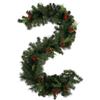 6 Feet Christmas Garland Pine Cones, and Red Berries Artificial Pine Wreath Garland Xmas Decorations (6 ft, Without Light) Seasonal Decorations view 1