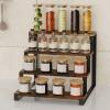 Fabater Wood Display Riser Stand, 4 Tier Rack, Wood Step Shelf Countertop Storage Holder, Easy Assemble, Display Riser Shelf for Kitchen Bathroom for Perfume, Makeup, Condiment view 2