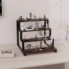 Fabater Wood Display Riser Stand, 4 Tier Rack, Wood Step Shelf Countertop Storage Holder, Easy Assemble, Display Riser Shelf for Kitchen Bathroom for Perfume, Makeup, Condiment view 4