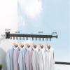 HAOHIZE Clothes Drying Rack, Laundry Room Organization Wall Clothes Drying Rack Retractable Space Saving Rotating Rings Simple Clothes Hanger for Balcony Laundry Room (Black Two Fold) view 2