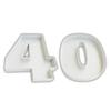 Hard Plastic Reusable Fillable Letters Numbers Serving Trays for Party Decoration (40, White) view 1