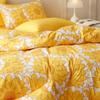 CLOTHKNOW Yellow Sunflower Duvet Cover Set - King Size, 3-Piece Yellow White Floral Bedding Set With Botanical Comforter view 4