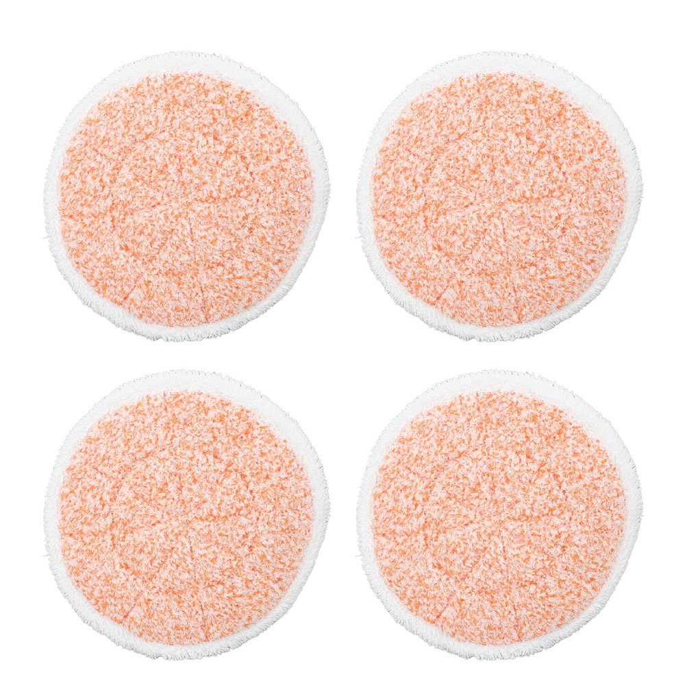 4 Pack Steamer Mop Pad Replacement for Shark S7001 S7000AMZ S7000 S7001TGT S7201 S7005 S7020 (Orange)