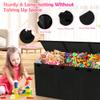 Extra Large Toy Box, Collapsible Toy Storage Organizer, 40"x16"x16", Black view 4