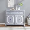 Grey Accent Cabinet with Drawer - Stylish Storage for Entryway, Living Room view 1