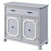 Grey Accent Cabinet with Drawer - Stylish Storage for Entryway, Living Room view 3