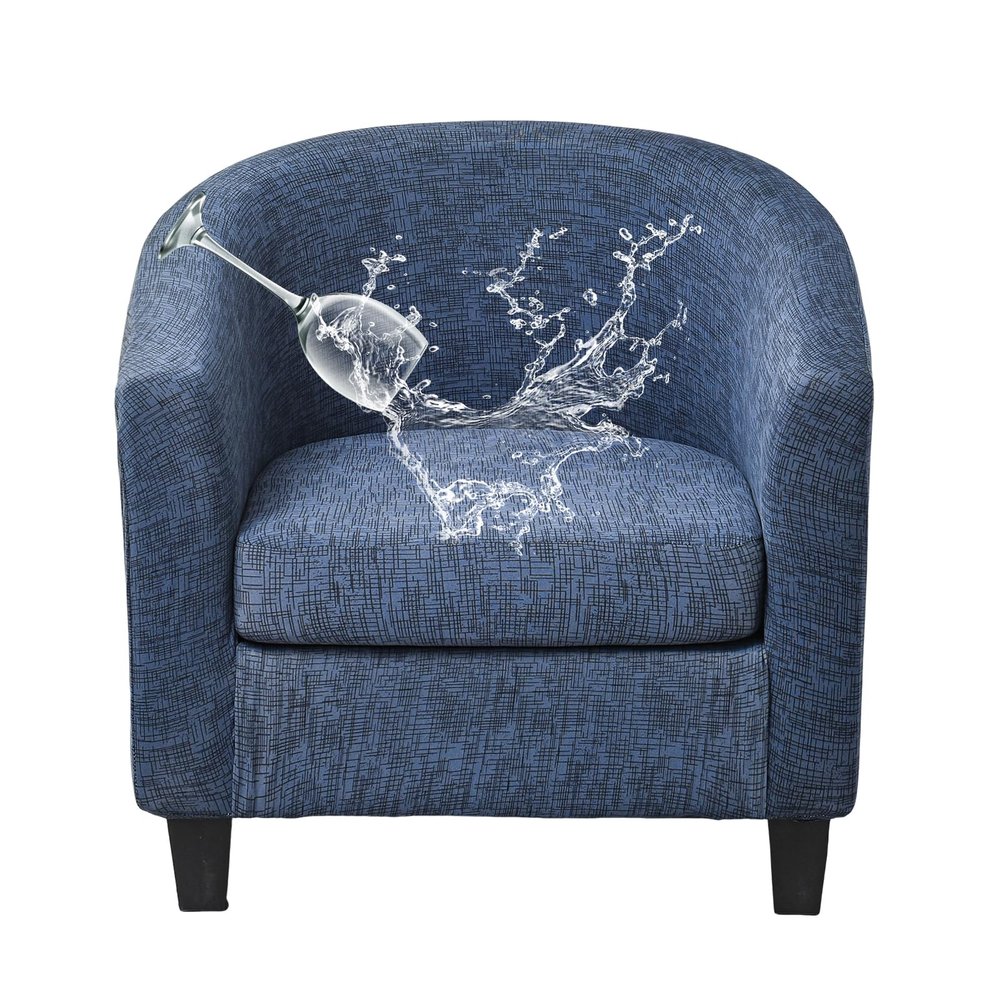 GOSTADY Waterproof Printed Club Chair Slipcover 2 Piece Stretch Accent Barrel Chair Cover Armchair Sofa Slipcovers Removable Tub Chair Cover Furniture Protector Chair Covers for Living Room,Color 76