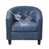 GOSTADY Waterproof Printed Club Chair Slipcover 2 Piece Stretch Accent Barrel Chair Cover Armchair Sofa Slipcovers Removable Tub Chair Cover Furniture Protector Chair Covers for Living Room,Color 76 view 1