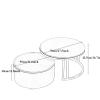 Accent Tea Table 2-Piece Modern Round Coffee Table Set for Living Room, Sofa End Tables with Storage Compartment and Metal Legs, Modern Style Accent Tables for Living Room, Stackabl(#4) view 2