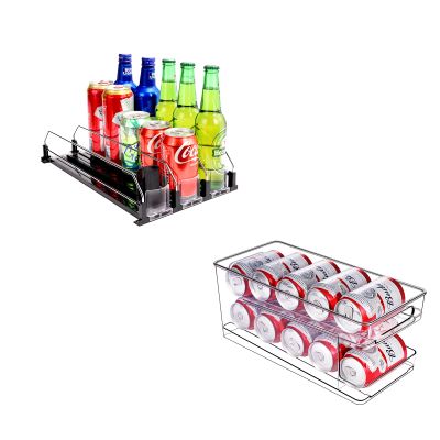 BingoHive Rolling Soda Can Organizer and Automatic Soda Can Organizer for Refrigerator for Beer Soda Seltzer Drink Pop Cans Holder Storage Pantry Organization
