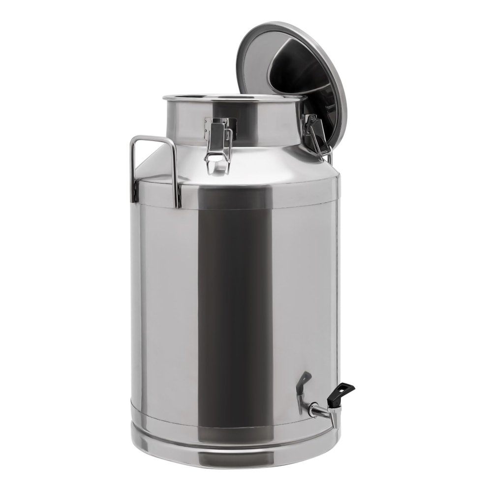 60L/15.85Gallon Stainless Steel Milk Can with Faucet, Heavy Duty Milk Jug Milk Bucket Wine Pail Bucket Bottle Liquid Container Storage Milk Container for Grain Wine Liquid,Stainless Steel Sealed Tank