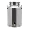 60L/15.85Gallon Stainless Steel Milk Can with Faucet, Heavy Duty Milk Jug Milk Bucket Wine Pail Bucket Bottle Liquid Container Storage Milk Container for Grain Wine Liquid,Stainless Steel Sealed Tank view 2